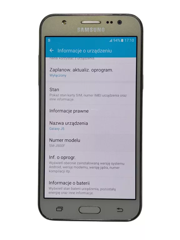TELEFON SAMSUNG GALAXY J5 BIAŁY 1,5/8GB