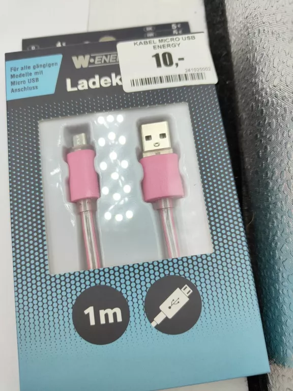 1 KABEL MICRO USB ENERGY DO WYBORU ZA 1 SZTUKĘ