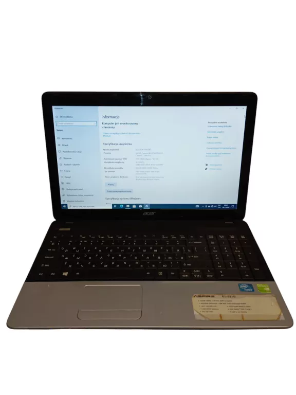 LAPTOP ACER ASPIRE E1-531/ŁAD