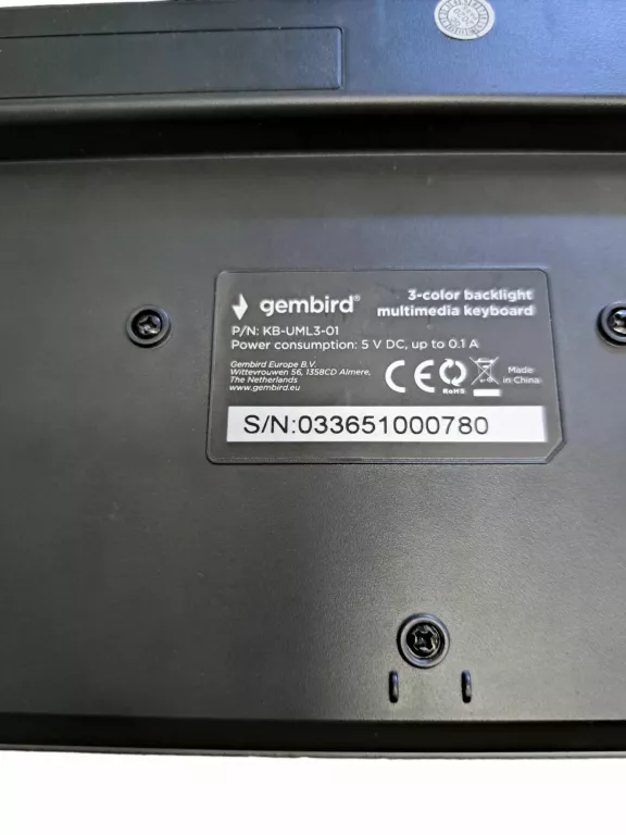 KLAWIATURA GEMBRIRD UML3-01-W