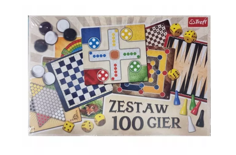 GRA PLANSZOWA TREFL ZESTAW 100 GIER
