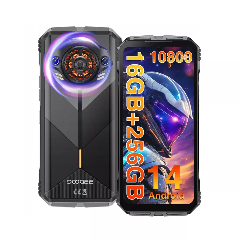 TELEFON DOOGEE S PUNK 6GB + 10GB/256GB PHANTOM BLACK 10800MAH 6,58"