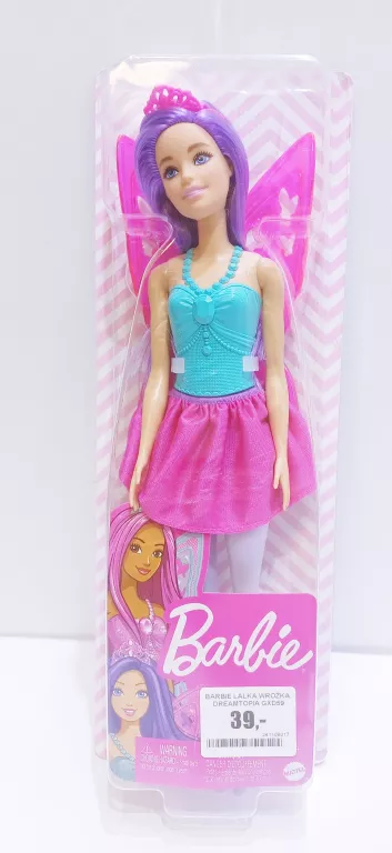 BARBIE LALKA WRÓŻKA DREAMTOPIA GXD59 FIOLETOWE WŁOSY