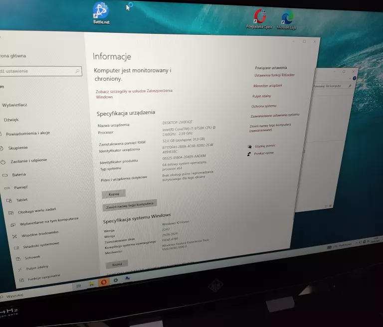 HP OMEN 17-CB0000NW I7/32GB/1,5TB SSD/GTX2060/WIN10