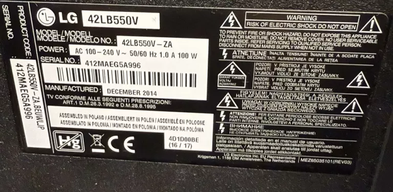 TELEWIZOR LG 42LB550V+DEKODER DVBT-2