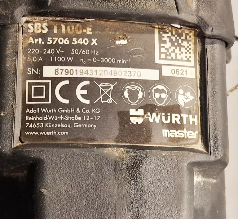 PIŁA SZABLASTA WURTH SBS 1100-E 1100W + WALIZKA