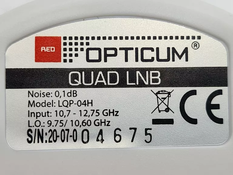KONWERTER SATELITARNY SATELITY QUAD LQP-04H NA CZTERY OPTICUM