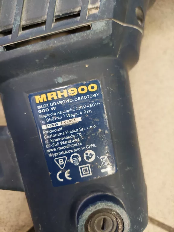 MŁOTOWIERTARKA MACALLISTER MRH 900 KOMPLET