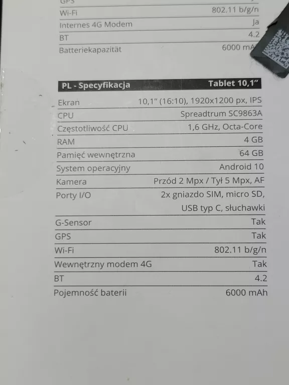 TABLET KRUGER MATZ EAGLE 1069 10,1 4/64GB