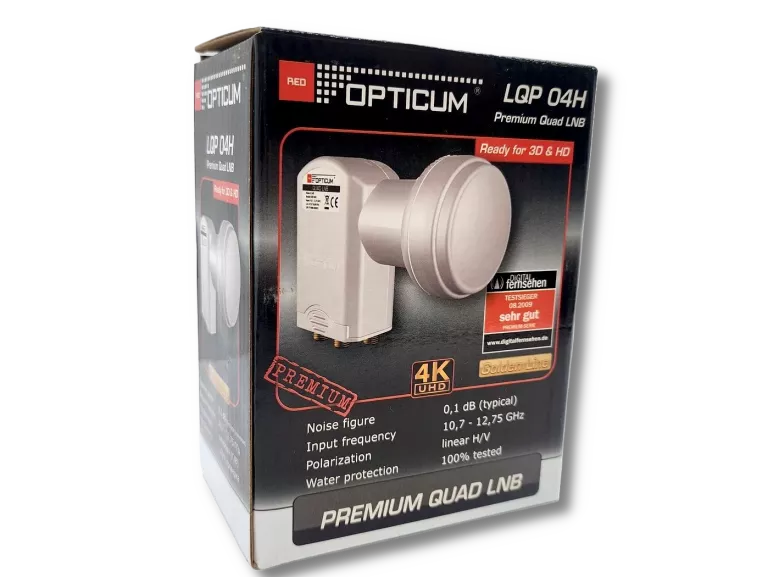 KONWERTER SATELITARNY SATELITY QUAD LQP-04H NA CZTERY OPTICUM