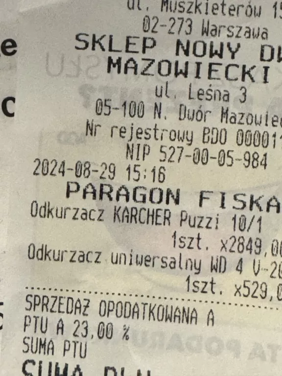 KARCHER ODKURZACZ PIORĄCY PUZZI 10/1 ! GWARANCJA ! IDEAŁ!