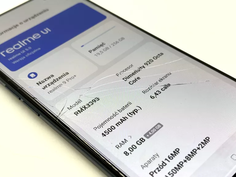 REALME 9 PRO+ 5G 8/256GB DUAL SIM RMX3393 CZARNY