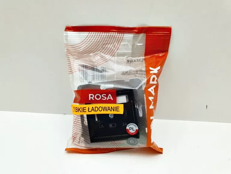 GNIAZDO USB, USB-C ŚCIENNE POLMARK CZARNY - SZYBKIE ŁADOWANIE ROSA