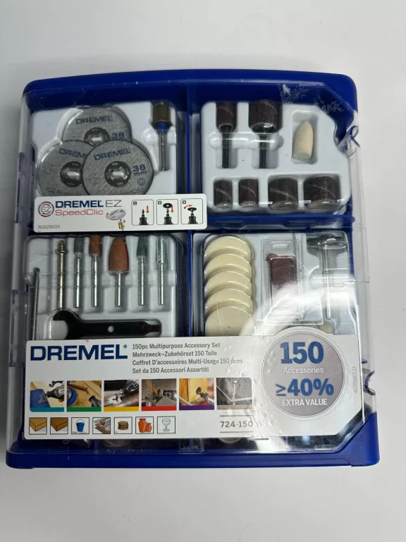 150 ELEMENTOWY ZESTAW AKCESORIÓW 724 DREMEL
