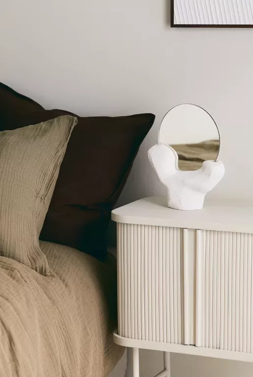 LUSTRO W KAMIONKOWEJ OPRAWIE H&M HOME