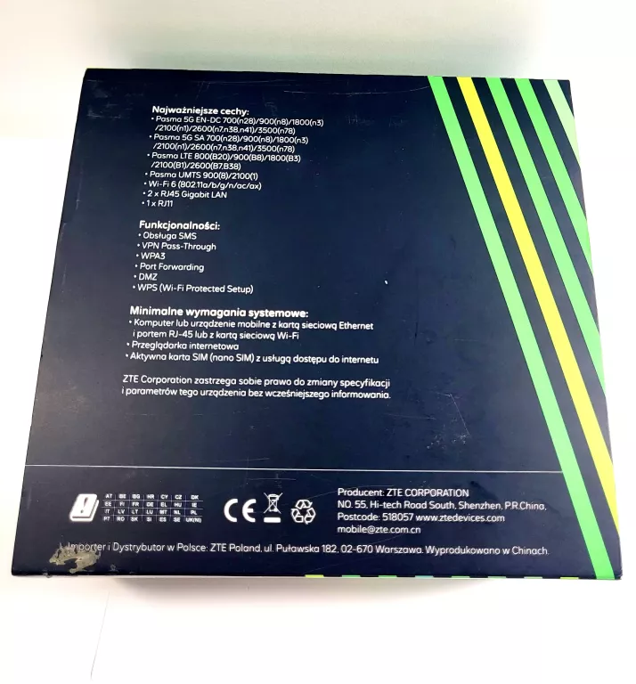 ROUTER DOMOWY 5G ZTE MC888 BIAŁY KOMPLET STAN IDEALNY