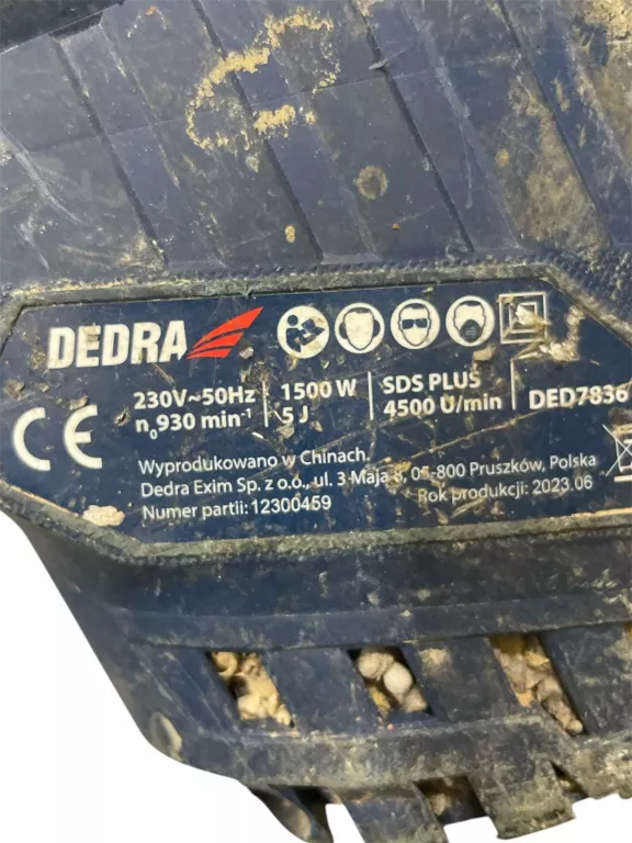 MŁOTOWIERTARKA DEDRA SDS PLUS 1500 W