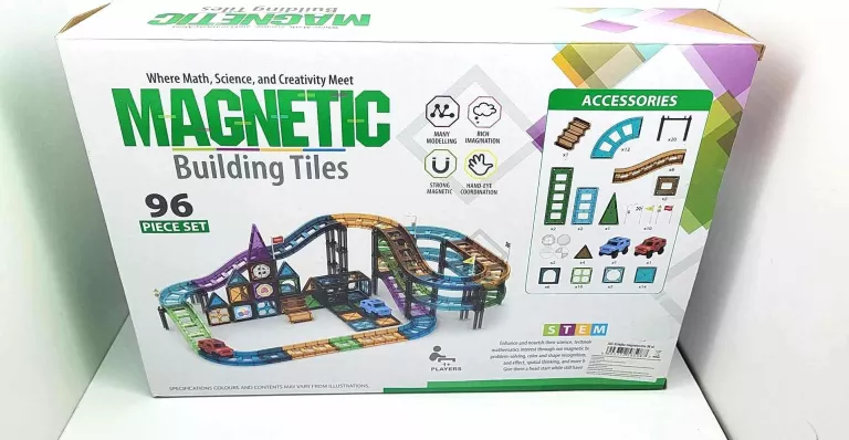 KOLEJKA MAGNETYCZNA MAGNETIC BUILDING TILES 96