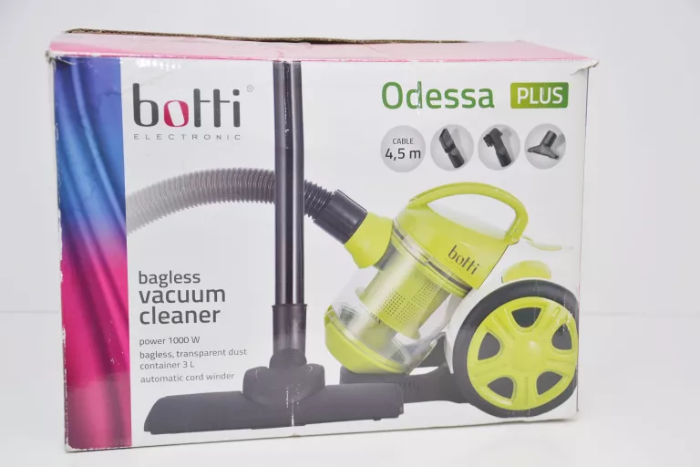 ODKURZACZ BEZWORKOWY BOTTI ODESSA PLUS 1000W