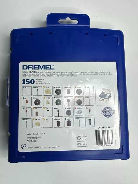 150 ELEMENTOWY ZESTAW AKCESORIÓW 724 DREMEL