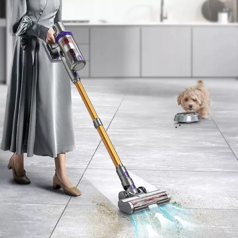 ODKURZACZ BEZPRZEWODOWY PIONOWY LARESAR V7 ŻÓŁTY/ZŁOTY MOCNY 50KPA 500W