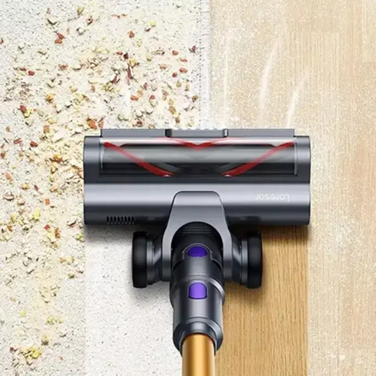 ODKURZACZ BEZPRZEWODOWY PIONOWY LARESAR V7 ŻÓŁTY/ZŁOTY MOCNY 50KPA 500W