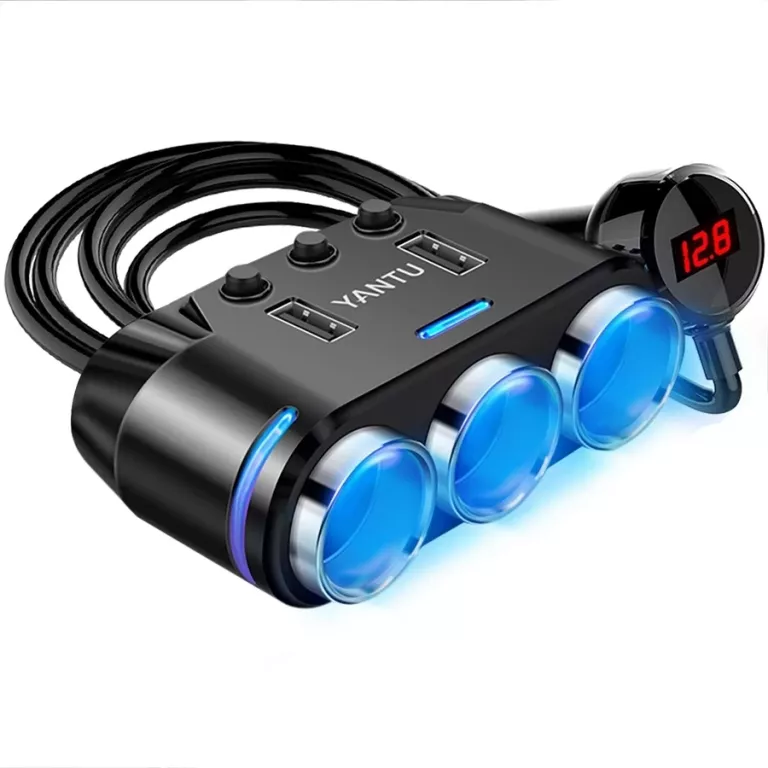 YANTU B39 3-GNIAZDOWY ADAPTER ZAPALNICZKI SAMOCHODOWEJ USB
