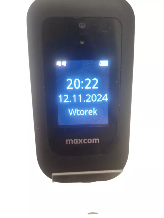TELEFON KOMÓRKOWY MAXCOM MM825 16 MB CZARNY DUŻE KLAWISZE + KPL