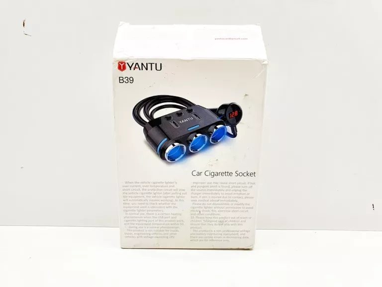 YANTU B39 3-GNIAZDOWY ADAPTER ZAPALNICZKI SAMOCHODOWEJ USB