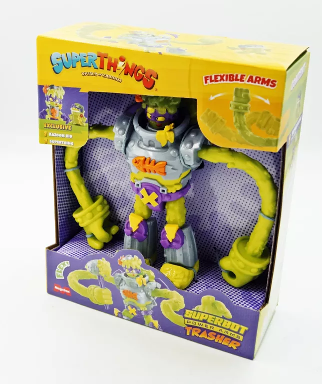 SUPER THINGS S11 SUPERBOT POWER ARMS TRASHER KID + FIGURKA/ ZAPLOMBOWANA