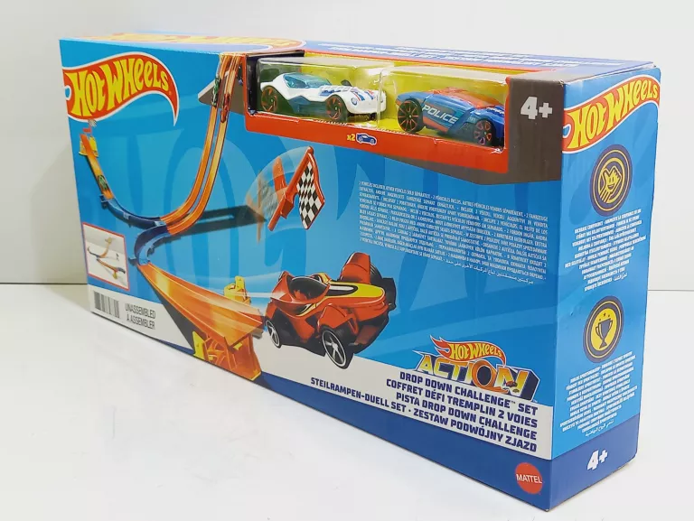 HOT WHEELS TOR ZESTAW PODWÓJNY ZJAZD 2 AUTKA DNN81