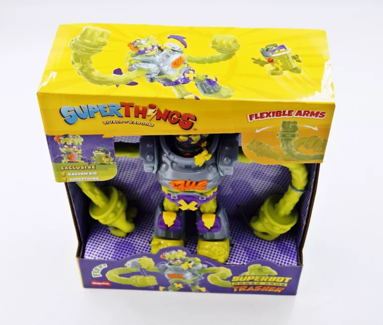SUPER THINGS S11 SUPERBOT POWER ARMS TRASHER KID + FIGURKA/ ZAPLOMBOWANA