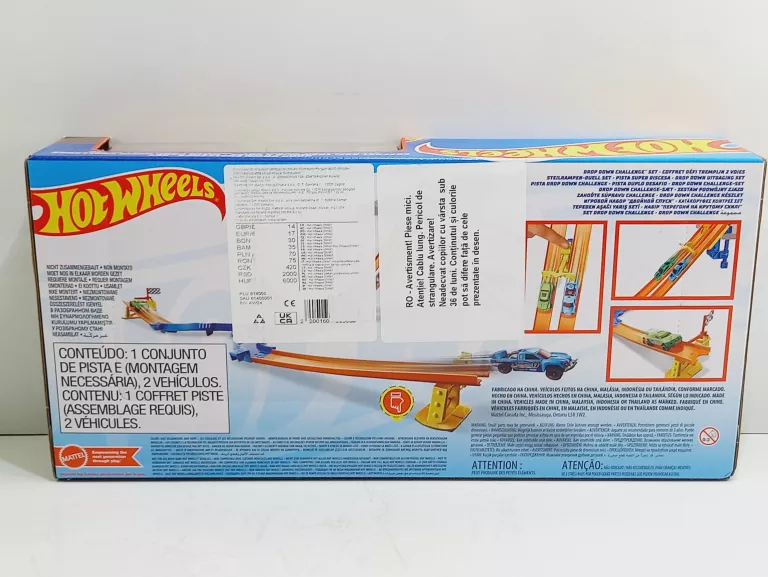 HOT WHEELS TOR ZESTAW PODWÓJNY ZJAZD 2 AUTKA DNN81