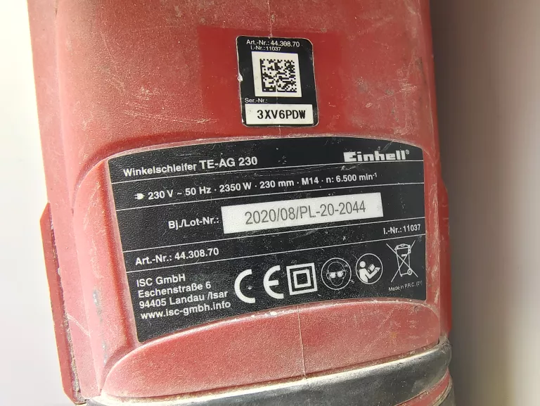 SZLIFIERKA KĄTOWA EINHELL TE-AG 230/2000