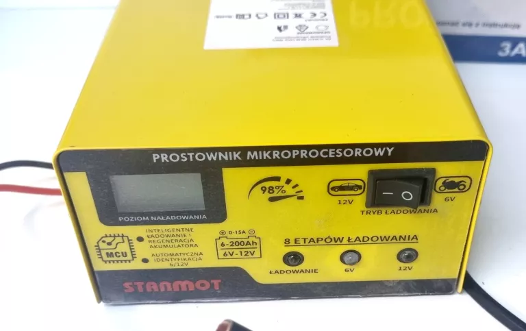 PROSTOWNIK MIKROPROCESOROWY 6V/12V 15A STANMOT W17