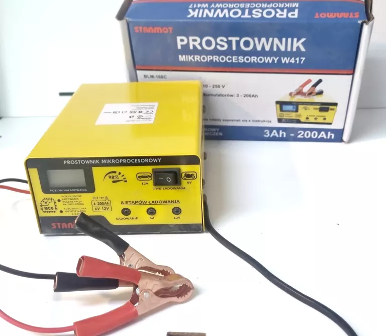 PROSTOWNIK MIKROPROCESOROWY 6V/12V 15A STANMOT W17