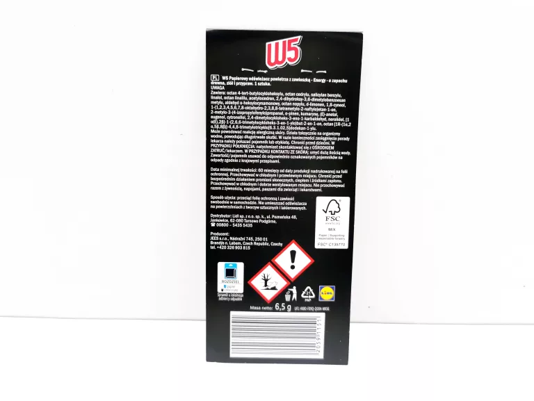 ZAWIESZKA SAMOCHODOWA ZAPACHOWA W5 PAPIEROWA ENERGY DREWNO ZIOŁA 1SZT