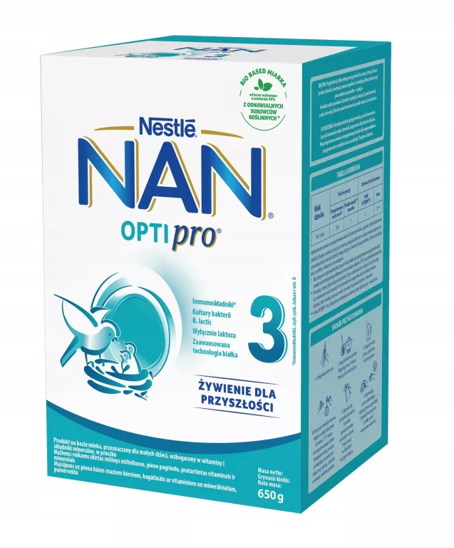 MLEKO NASTĘPNE NESTLE NAN OPTI PRO 3 650G