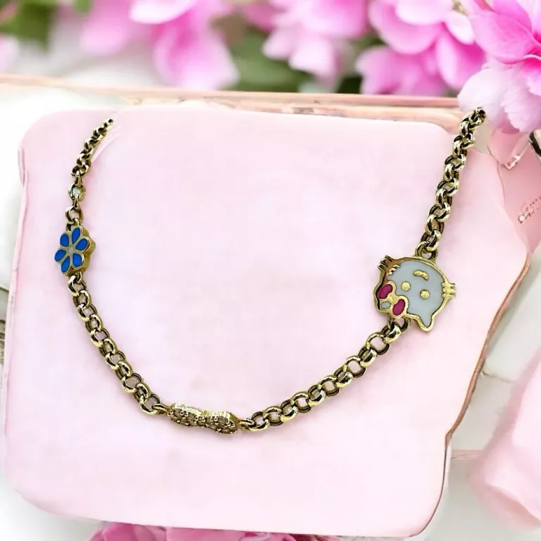 ZŁOTA BRANSOLETKA HELLO KITTY PRÓBY 585
