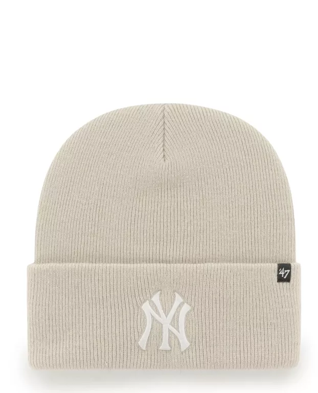 47 BRAND CZAPKA ZIMOWA DAMSKA NY CZAPKA NEW YORK CZAPKA BEŻOWA NA ZIMĘ
