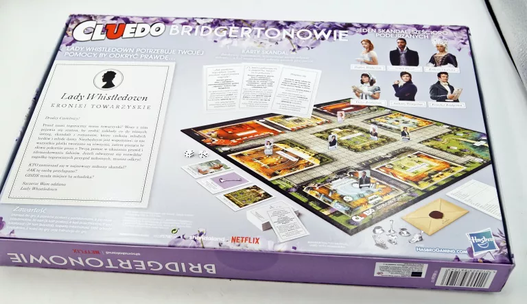 CLUEDO BRIDGERTONOWIE POLSKA EDYCJA SERIAL BRIDGERTON GRA PLANSZOWA HASBRO