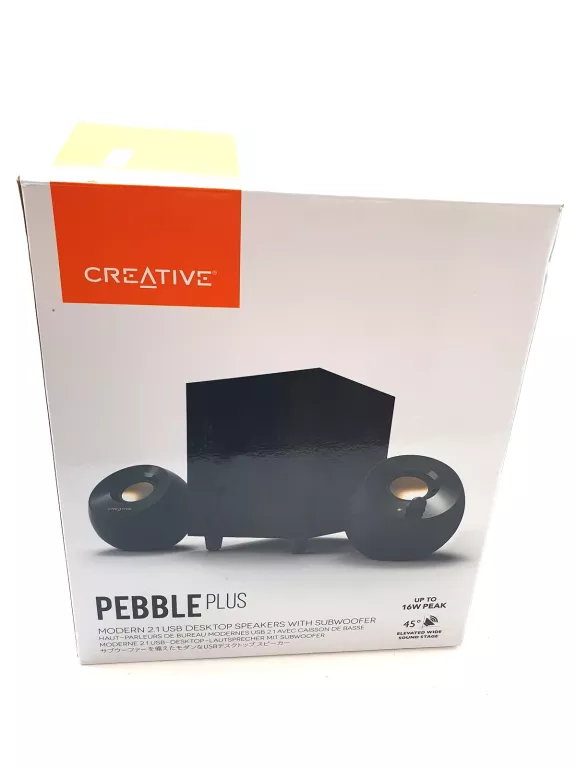 GŁOŚNIKI DO KOMPUTERA CREATIVE 2.1 PEBBLE X PLUS Z SUBUFEREM CZARNY
