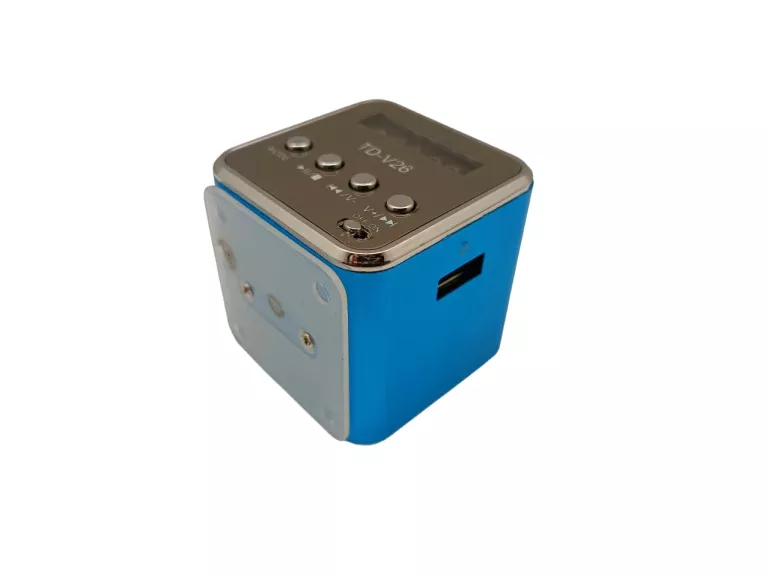 GŁOŚNIK BLUETOOTH Z RADIEM TD-V26 FM CZYTNIK KART PAMIĘCI NIEBIESKI