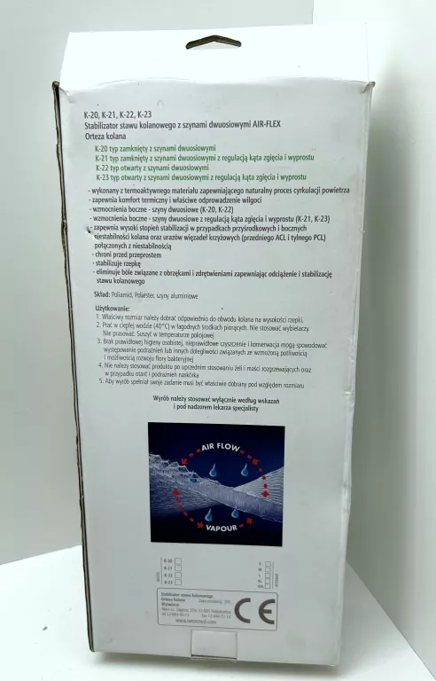 STABILIZATOR STAWU KOLANOWEGO NEOX AIR-FLEX K-23 R.M CZARNY