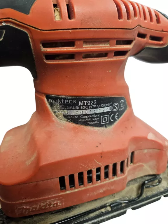 MAKITA MAKTEC SZLIFIERKA OSCYLACYJNA PROSTOKĄTNA 190W MT923