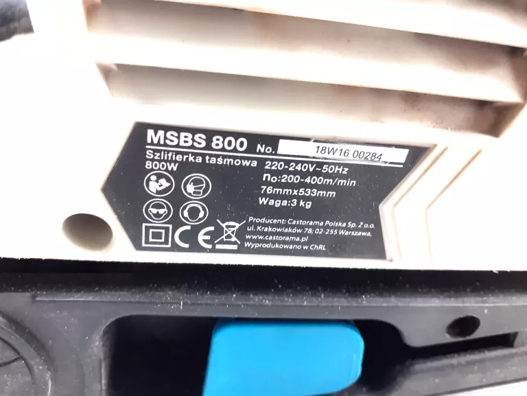 SZLIFIERKA TAŚMOWA MACALLISTER MSBS800 800W