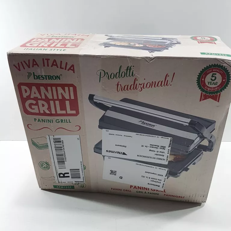 BESTRON PANINI GRILL ELEKTRYCZNY APM123Z 700W DO GRILLOWANIA KANAPEK