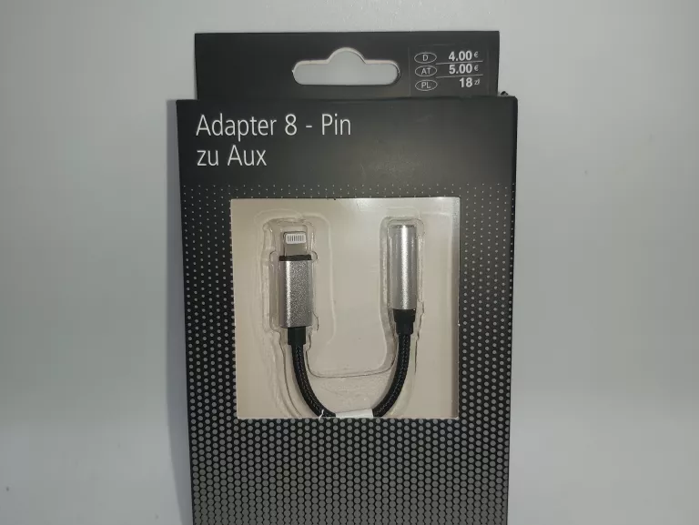 PRZEJŚCIÓWKA ADAPTER LIGHTNING 8 PIN NA AUX WOOLWORTH