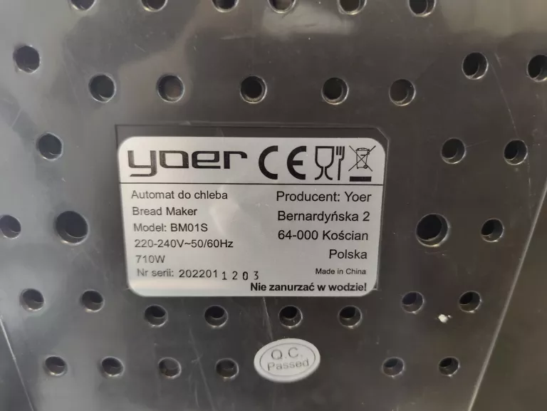 WYPIEKACZ DO CHLEBA YOER BM01S