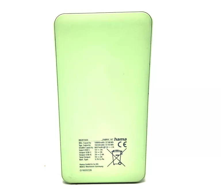 POWERBANK HAMA FABRIC 10 10000 MAH